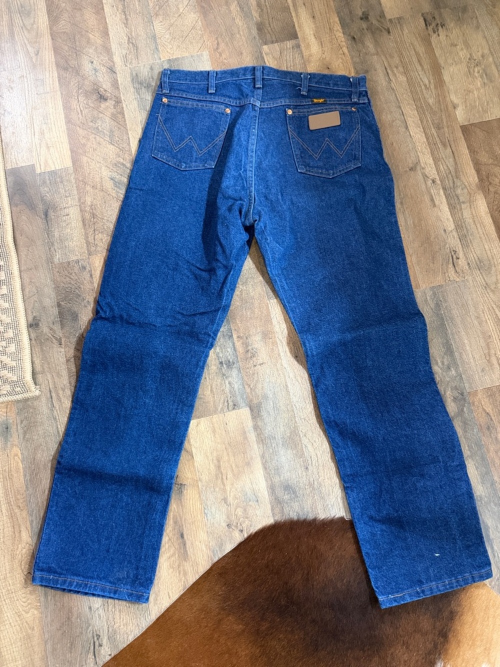 Wrangler 13mwz Men's Dark Blue Straight Jeans 36 x 32